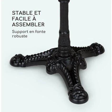 Table De Bistrot - Blumfeldt - Style Art Nouveau - 57,5 X 72 Cm (øxh) - Plateau Rond En Marbre - Noir & Or 7 Table De Bistrot - Blumfeldt - Style Art Nouveau - 57,5 X 72 Cm (øxh) - Plateau Rond En Marbre - Noir & Or – Image 5