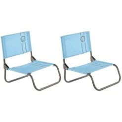 Lot De 2 Chaises Cale-dos De Plage 1 Pliure - O'Beach - Dimensions : 50 X 45 X 48 Cm