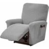 Lot De 4 housses De Canapé, Extensibles, Pour Fauteuil Inclinable De Relaxation Et De Massage, En élasthanne, Dotées De Jacquard, Gris Clair -Homcomes Boutique 89221702 1