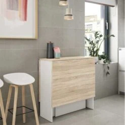 Fly Table à Manger Artik White (Matt White) - Oak Canadian 77cm (L) X 78cm (H) - Artik White (Matt White) - Oak Canadian -Homcomes Boutique 89903322 4