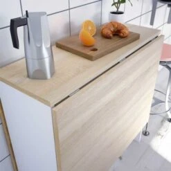 Fly Table à Manger Artik White (Matt White) - Oak Canadian 77cm (L) X 78cm (H) - Artik White (Matt White) - Oak Canadian -Homcomes Boutique 89903322 5