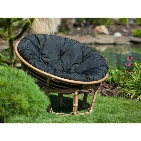 Noir, 100CM 100CM Coussin De Chaise Suspendu Coussin De Nid D'oiseau Coussin De Fauteuil En Rotin Rond 3 Noir, 100CM 100CM Coussin De Chaise Suspendu Coussin De Nid D'oiseau Coussin De Fauteuil En Rotin Rond – Image 2