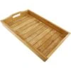 Plateau En Bois Multifonctionnel En Teck Véritable 60x40x7 Cm -Homcomes Boutique 90679990 1