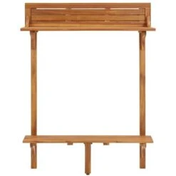 JOLI® Mode Table à Dîner Salon Intérieur - Table De Bar De Balcon 90x37x122,5 Cm Bois D'acacia Massif TOP40671 -Homcomes Boutique 92529557 3