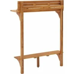 JOLI® Mode Table à Dîner Salon Intérieur - Table De Bar De Balcon 90x37x122,5 Cm Bois D'acacia Massif TOP40671 -Homcomes Boutique 92529557 5