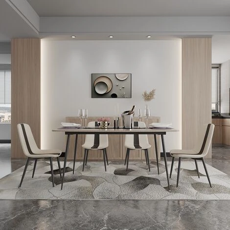 Meerveil Chaises De Salle à Manger, Chaise Cuisine En Tissu Avec Pieds En Métal, Salle à Manger (Kaki,Lot De 4) 5 Meerveil Chaises De Salle à Manger, Chaise Cuisine En Tissu Avec Pieds En Métal, Salle à Manger (Kaki,Lot De 4) – Image 3