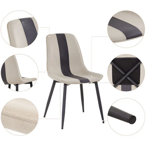 Meerveil Chaises De Salle à Manger, Chaise Cuisine En Tissu Avec Pieds En Métal, Salle à Manger (Kaki,Lot De 4) 6 Meerveil Chaises De Salle à Manger, Chaise Cuisine En Tissu Avec Pieds En Métal, Salle à Manger (Kaki,Lot De 4) – Image 4