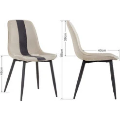 Meerveil Chaises De Salle à Manger, Chaise Cuisine En Tissu Avec Pieds En Métal, Salle à Manger (Kaki,Lot De 4) 11 Meerveil Chaises De Salle à Manger, Chaise Cuisine En Tissu Avec Pieds En Métal, Salle à Manger (Kaki,Lot De 4) -Homcomes Boutique 92920257 5