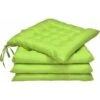 Coussin Chaise Jardin Lea - Lot De 4 – Coussin Exterieur Confortable Et épais - Idéal Pour Intérieur Et Extérieur - 40x40x5 Cm - ,,Vert Pomme -Homcomes Boutique 93898149 1