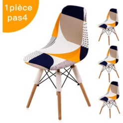 Housses De Chaise, 1 Piece Scandinaves Imprimé Housse De Chaise De Salle à Manger Scandinaves Housse De Chaise Extensible Couverture De Chaise