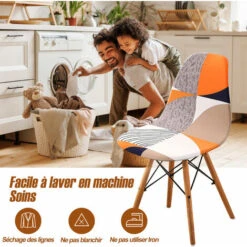 Housses De Chaise, 1 Piece Scandinaves Imprimé Housse De Chaise De Salle à Manger Scandinaves Housse De Chaise Extensible Couverture De Chaise -Homcomes Boutique 94237485 4