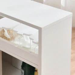Meuble De Rangement étroit à Roulettes, Peu Encombrant, Blanc -Homcomes Boutique 96516422 3
