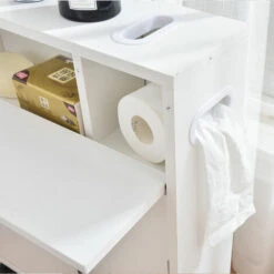 Armoire De Rangement Trolley étroite à Faible Encombrement Blanc 52x17x67 Cm -Homcomes Boutique 96516788 4