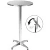 Table De Bar Pliante Haute En Aluminium 60x110cm Table Ronde D'extérieur