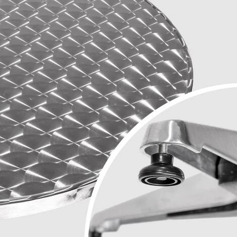 Table De Bar Pliante Haute En Aluminium 60x110cm Table Ronde D'extérieur 4 Table De Bar Pliante Haute En Aluminium 60x110cm Table Ronde D'extérieur – Image 2