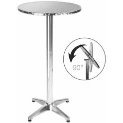 Table De Bar Pliante Haute En Aluminium 60x110cm Table Ronde D'extérieur 9 Table De Bar Pliante Haute En Aluminium 60x110cm Table Ronde D'extérieur -Homcomes Boutique 96754927 3