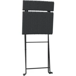 Lot De 6 Chaises De Jardin Et De Camping Pliantes, Chaises De Relaxation, Noir Résine Tressée Et Acier OIB1107E -Homcomes Boutique 96998143 5