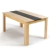 Table à Manger GEORGIA 6 Personnes Imitation Hêtre Et Noire 140 X 90 Cm -Homcomes Boutique 9745250 1