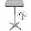 Table De Bar Bistrot Carrée Pliante En Aluminium 60x60x110cm Table De Pub -Homcomes Boutique 97683455 1