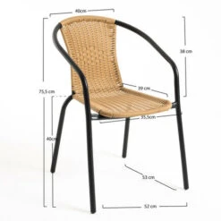 Chaises Jardin - Chaise Gardi - Marron -Homcomes Boutique 98190718 3