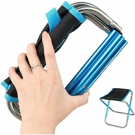 Mini Tabouret Pliant Chaise De Plage Compacte, Adaptée à La Pêche, Pique-nique, Barbecue Jardin Cour (bleu) 1 Paquet 6 Mini Tabouret Pliant Chaise De Plage Compacte, Adaptée à La Pêche, Pique-nique, Barbecue Jardin Cour (bleu) 1 Paquet – Image 4