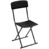 Chaise Pliante Simili Cuir Noir - Atmosphera Créateur D'intérieur